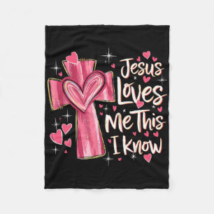 Jesus Loves Me This I Know God Religious Christian Fleece Blanket