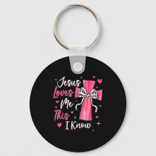 Jesus Loves Me This I Know God Religious Christian Keychain