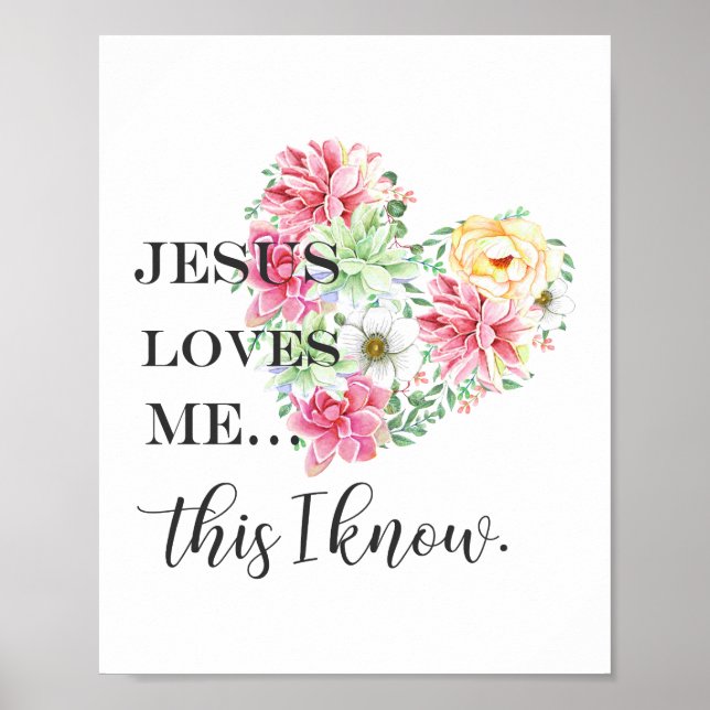 Jesus loves me this i know poster (Front)