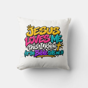 Jesus Loves me Throw Pillow
