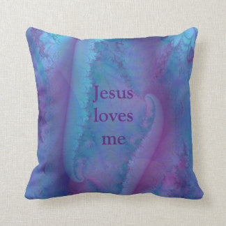 Jesus loves me throw pillow