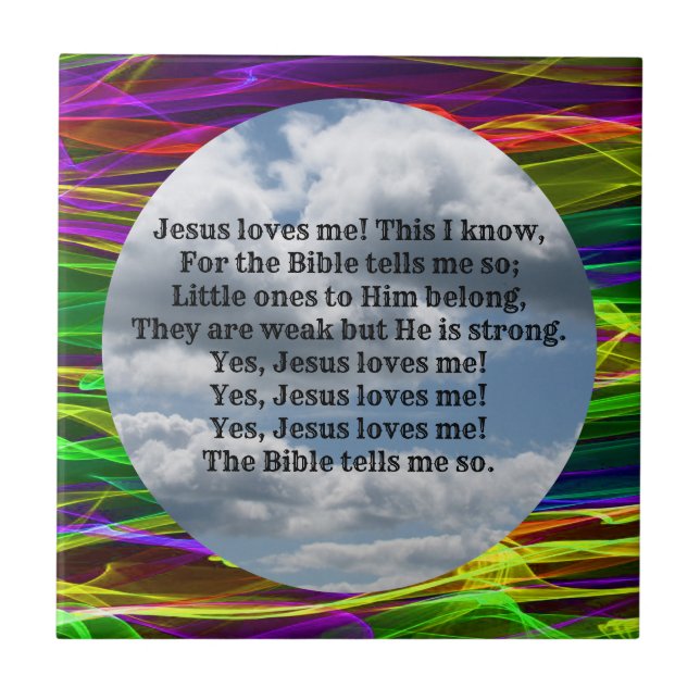 JESUS LOVES ME  TILE (Front)