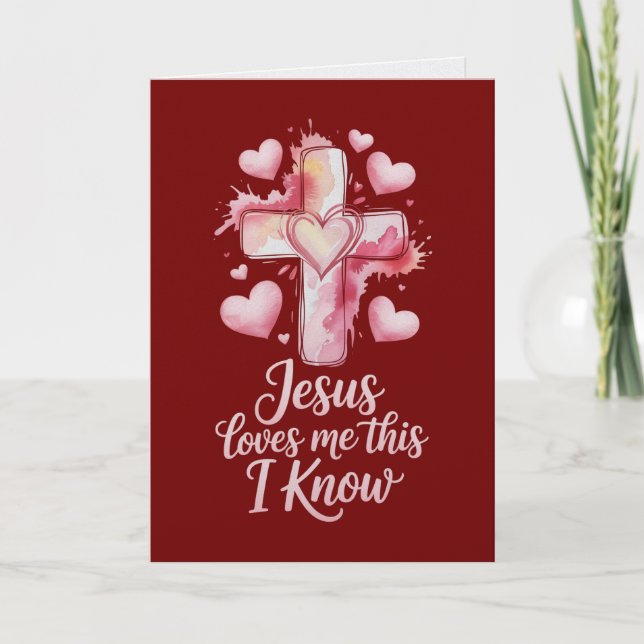 Jesus Loves Me Valentine Card (Front)