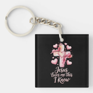 Jesus Loves Me Valentine Keychain
