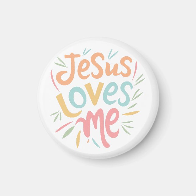 Jesus Loves Me - vintage design  Magnet (Front)