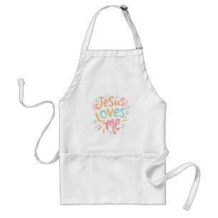 Jesus Loves Me - vintage design  Standard Apron