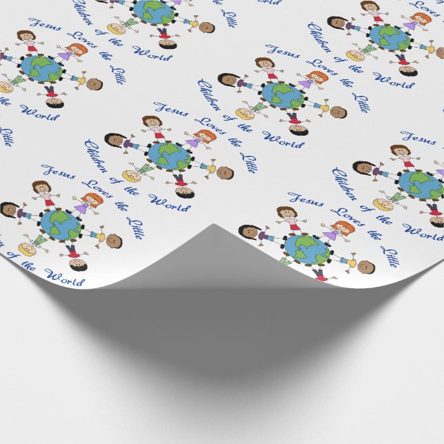 Jesus Loves the Children Wrapping Paper (Corner)
