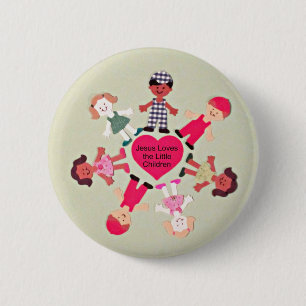Jesus Loves the Little Children 2 Inch Round Button
