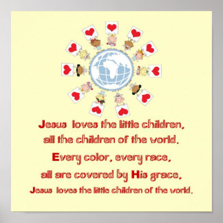Jesus Loves the Little Children Poster