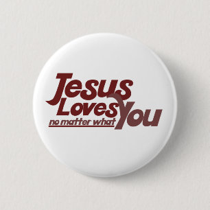 Jesus Loves You 2 Inch Round Button