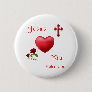 jesus loves you 2 inch round button