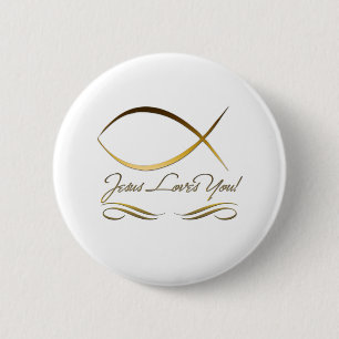Jesus Loves You 2 Inch Round Button