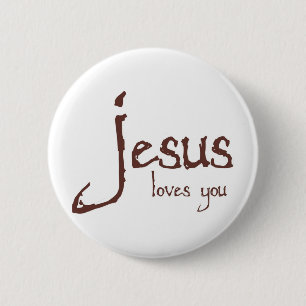 Jesus Loves You 2 Inch Round Button