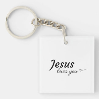 Jesus Loves You Acrylic Keychain