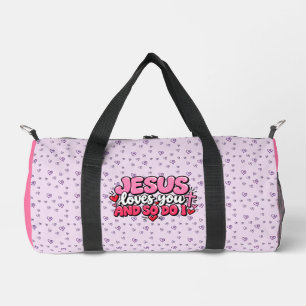 Jesus loves you and so do I Duffle Bag