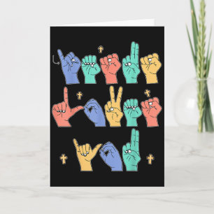Jesus Loves You Asl Christian Jesus Toddler I Sign Card
