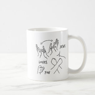 Jesus Loves You Asl Sign Language Christian Coffee Mug