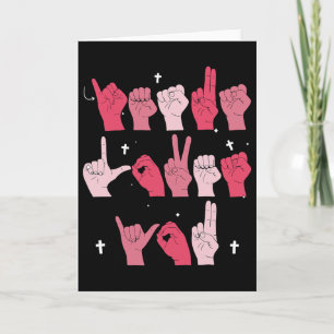 Jesus Loves You Asl Sign Language Christian Valent Card