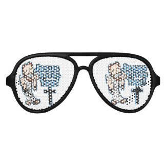 Jesus Loves You Aviator Sunglasses