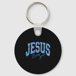 Jesus Loves You, Bible God Faith Church Christian Keychain