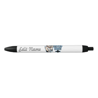 Jesus Loves You Black Ink Pen