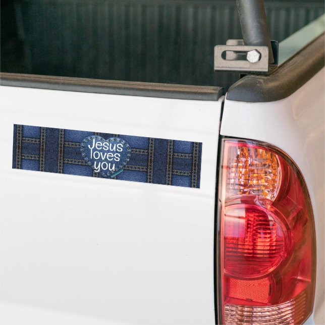 Jesus loves you bumper sticker (On Truck)