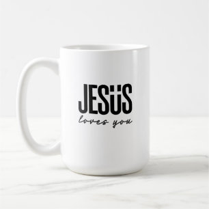 JESUS LOVES YOU   CHRISTIAN COFFEE MUG