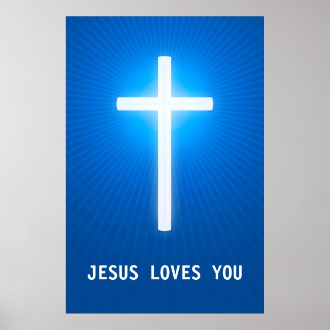 JESUS LOVES YOU - Christian Poster (Front)