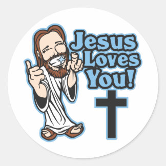 Jesus Loves You Classic Round Sticker