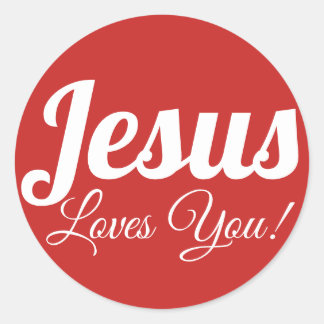 Jesus Loves You Classic Round Sticker