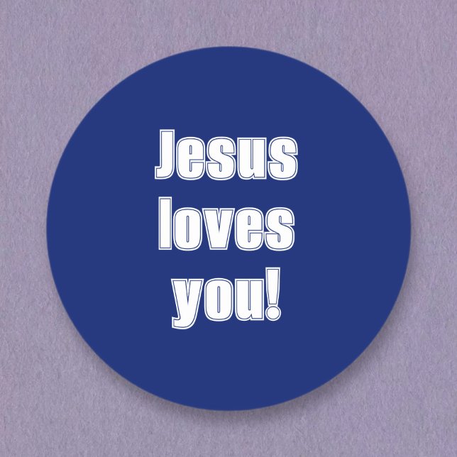 Jesus loves you! classic round sticker (Creator Uploaded)