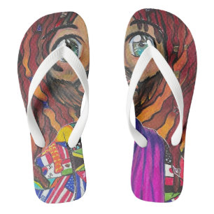 Jesus loves you! flip flops