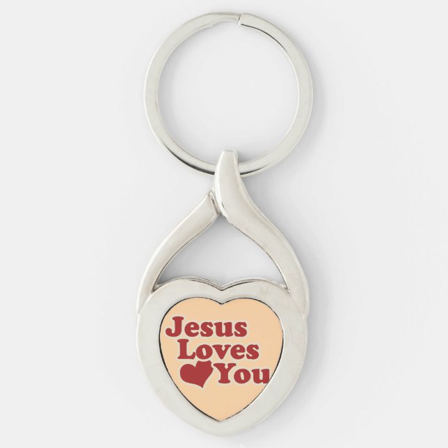 Jesus Loves you for Christians Keychain (Front)
