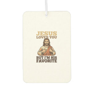 Jesus Loves You Funny Vintage Faith Shirt Design_1 Air Freshener