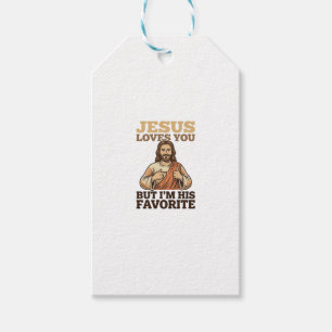 Jesus Loves You Funny Vintage Faith Shirt Design_1 Gift Tags