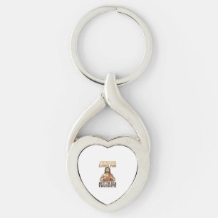 Jesus Loves You Funny Vintage Faith Shirt Design_1 Keychain