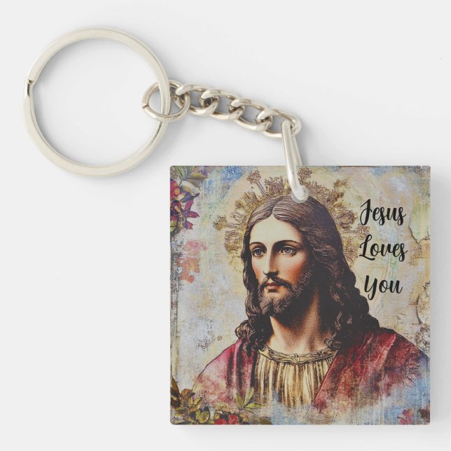 Jesus Loves You  Keychain (Front)