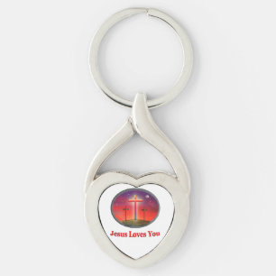 jesus loves you keychain