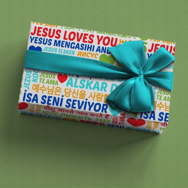 Jesus Loves You Languages Wrapping Paper (Creator Uploaded)
