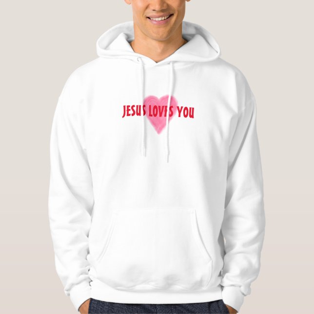 JESUS LOVES YOU Men's Hoodie (Front)