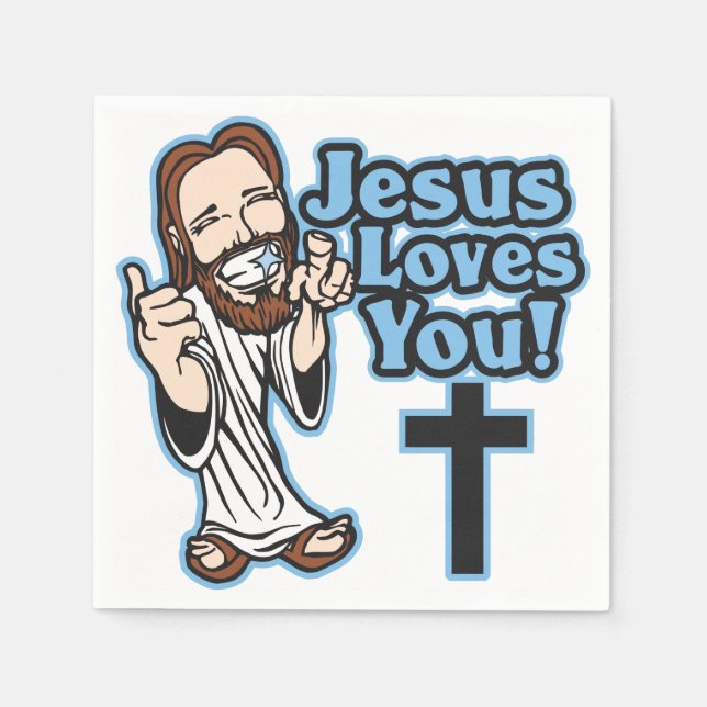 Jesus Loves You Napkin (Front)