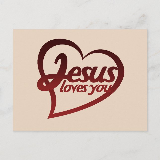 Jesus Loves you Postcard (Front)