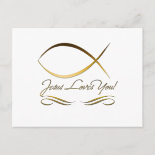 Jesus Loves You Postcard