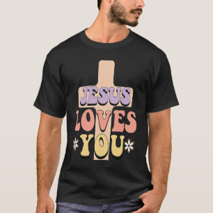 Jesus Loves You Retro Vintage Style Graphic T-Shirt