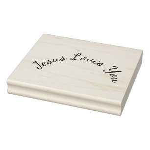 Jesus Loves You Round Design Craft Stamp