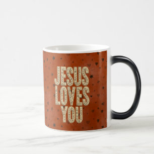 Jesus Loves You Rustic Christian Encouragement Magic Mug