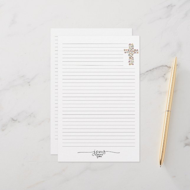 Jesus Loves You Stationery (Front/Back In Situ)