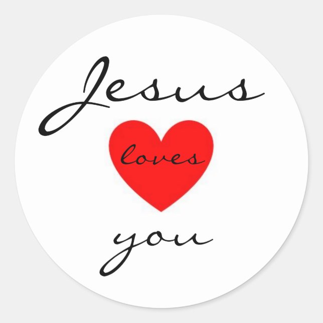 Jesus Loves You Sticker (Front)