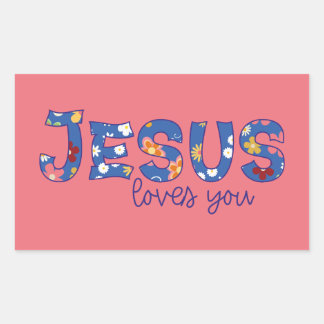 Jesus loves you sticker