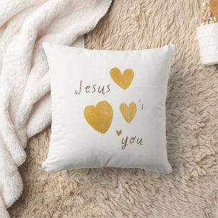 Jesus loves you Throw Pillow modern